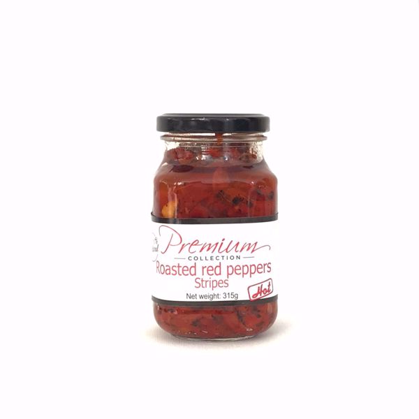 Premium Collection Roasted Red Peppers Strips Hot 315gr